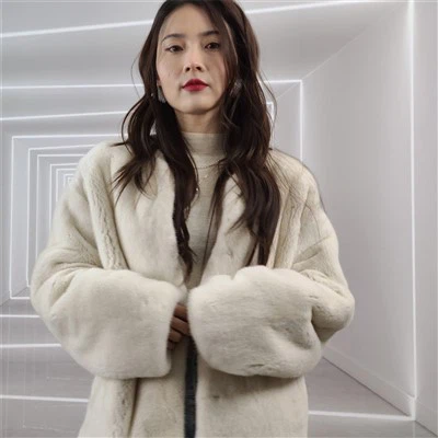 Crop Mink pälsjacka