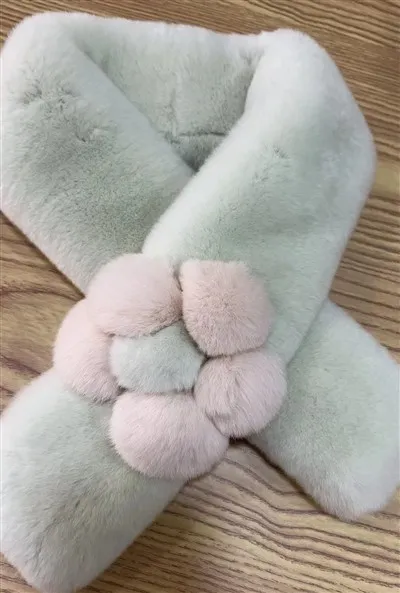 Real Rex Fur Wrap Sjal Scraf